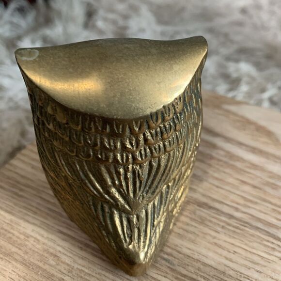 Vintage MCM Style Set Of 3 Brass Owls Figures Made In Korea - Picture 11 of 17